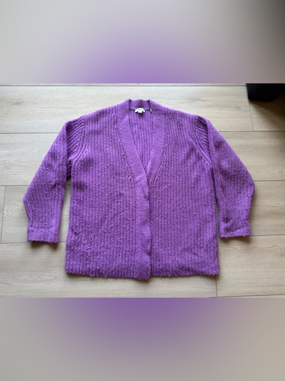 Vince Women’s Purple Knit Cardigan Sweater size Large